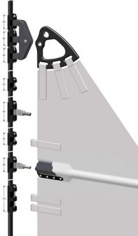 Slider with joint for top batten